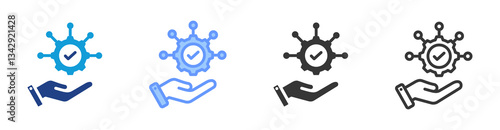 Service Provider icon set multiple style collection