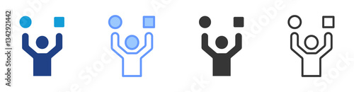 Ab Testing icon set multiple style collection
