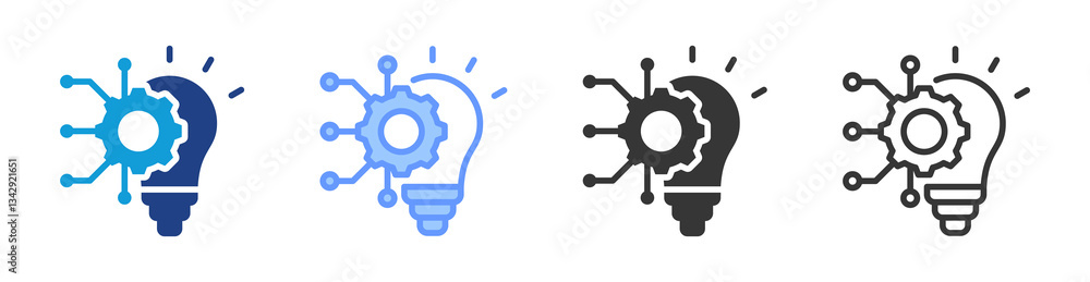 Disruptive Innovation icon set multiple style collection Disruptive Innovation icon set multiple style collection