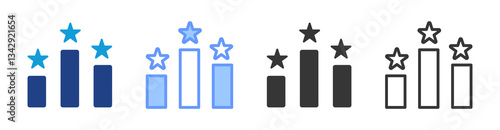 Competitive Advantage icon set multiple style collection