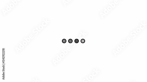 animated loading bar with many dots on white background, loading bar progress icon with dots