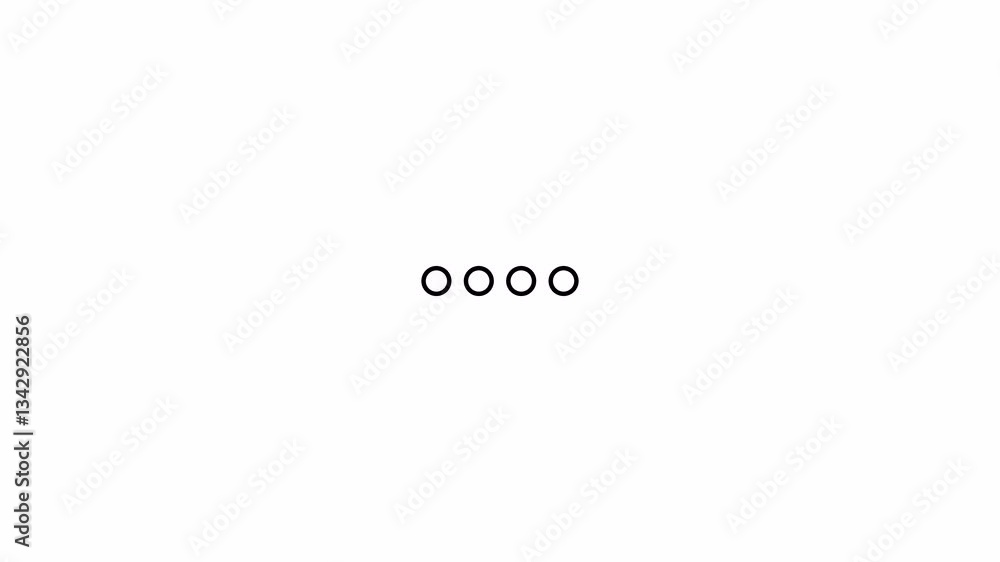 loading progress icon bar animation with 4 looping dots with outline on white background. Website loading animation concept. loading progress icon bar animation with 4 looping dots with outline on white background. Website loading animation concept.