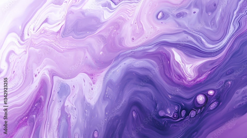 Purple and white flowing abstract art with swirling patterns Purple and white flowing abstract art with swirling patterns