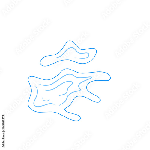 puddle line vector