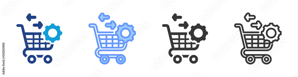 Procurement icon set multiple style collection Procurement icon set multiple style collection