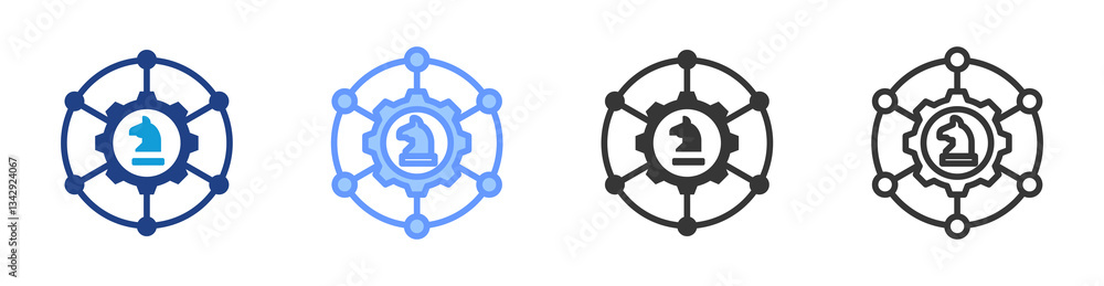 Strategic Networking icon set multiple style collection Strategic Networking icon set multiple style collection