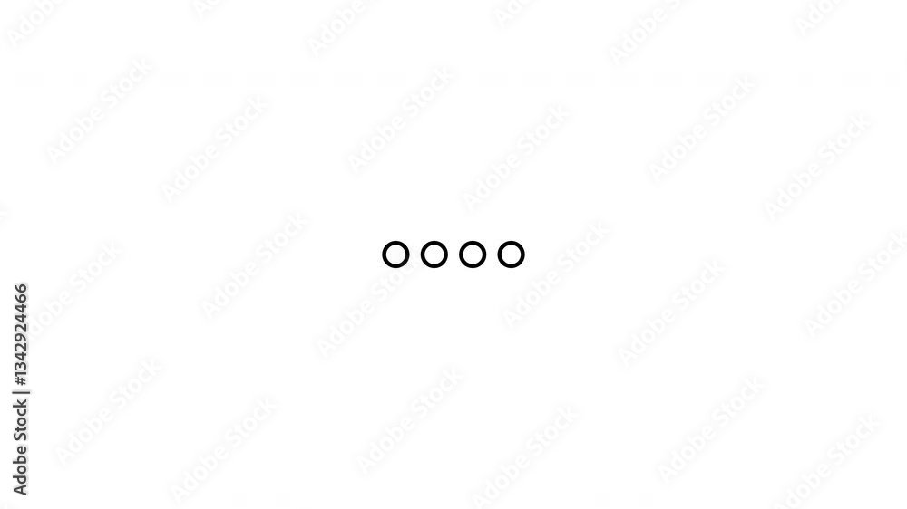animated abstract loading progress bar with 4 looping dots with outline animated abstract loading progress bar with 4 looping dots with outline
