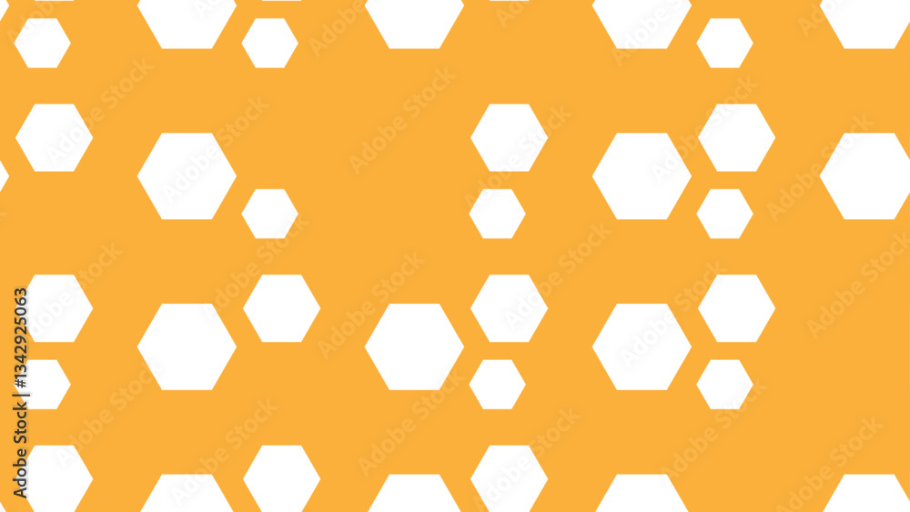 seamless abstract geometric pattern with hexagons yellow background for fabric banners home decor surface design packaging vector illustration