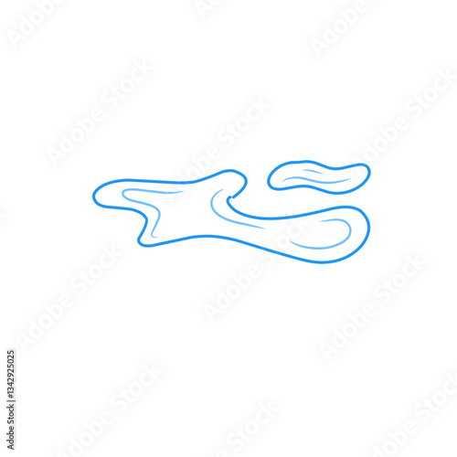 puddle line vector