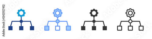 Subordinate icon set multiple style collection