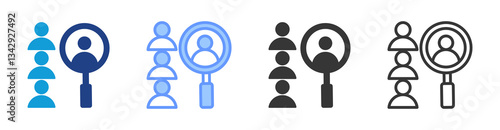 Hiring icon set multiple style collection