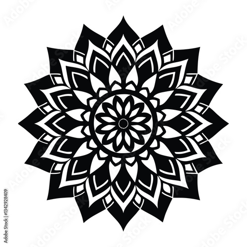 Decorative Floral Mandala Vector Illustration Isolated 