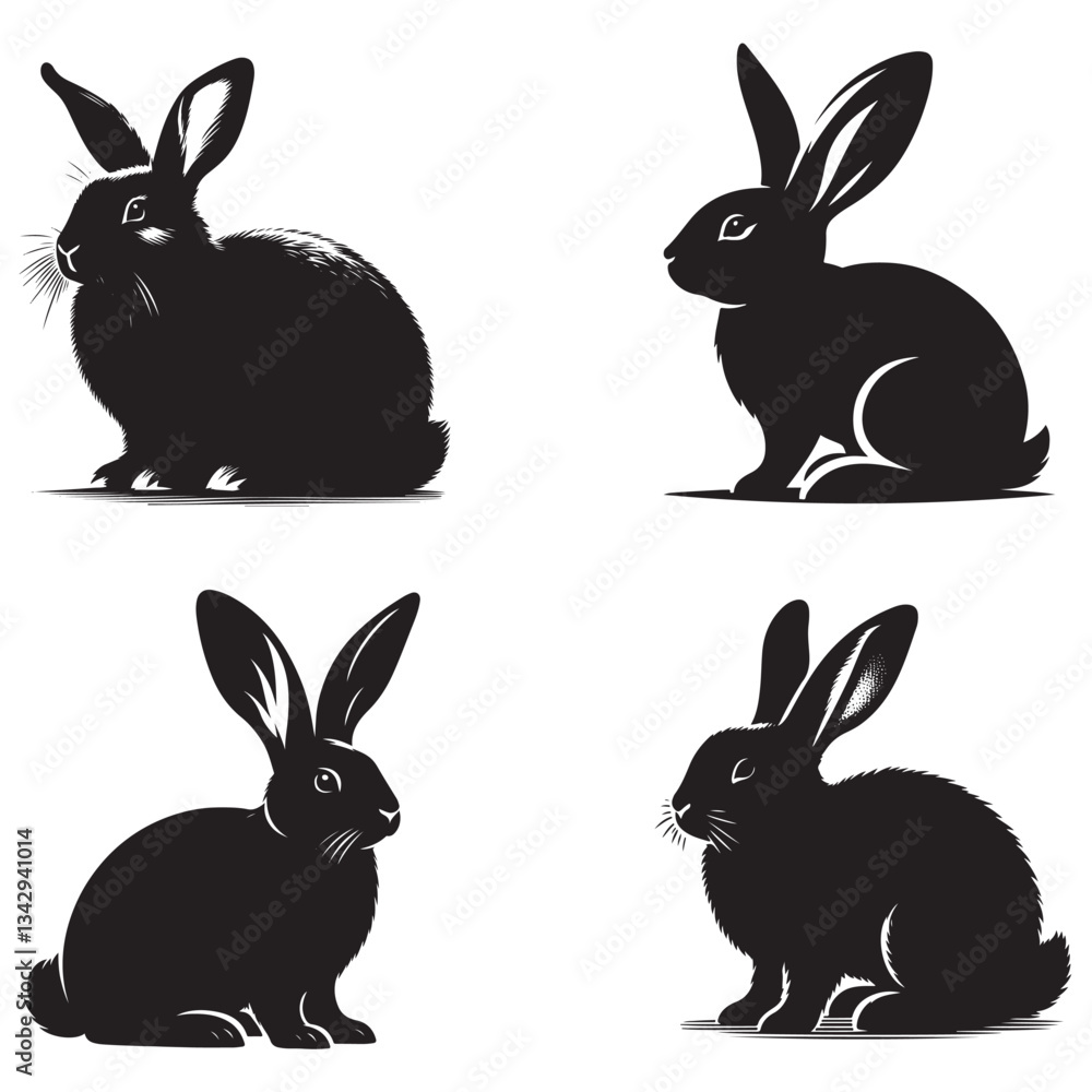 Fototapeta premium rabbits vector illustrations