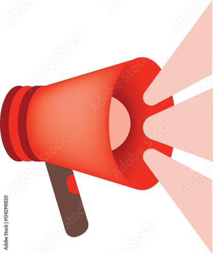 Illustration of a red megaphone