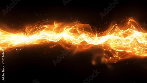 Fiery golden streaks blaze through the scene for a bold cinematic transition.