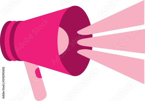 Wallpaper Mural Illustration of a pink megaphone Torontodigital.ca