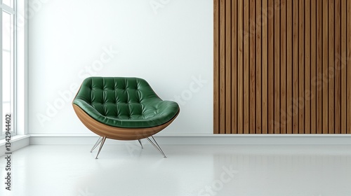 Modern lounge chair in a minimalist interior design