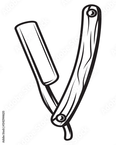 Continuous one line drawing shaver outline vector illustration.