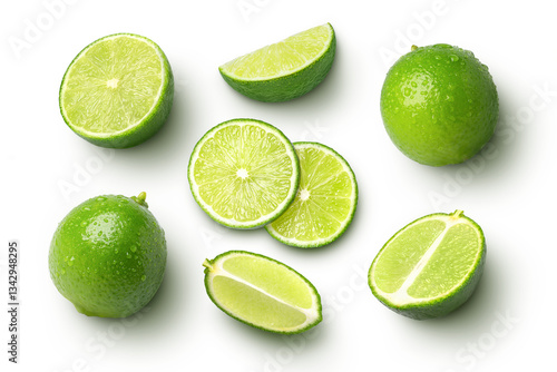 lime with slice isolated on white  © Amelia NF