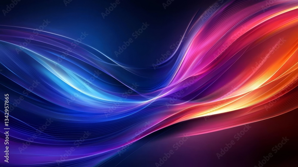 Electric light lines flow in energetic patterns. Electric light lines flow in energetic patterns.