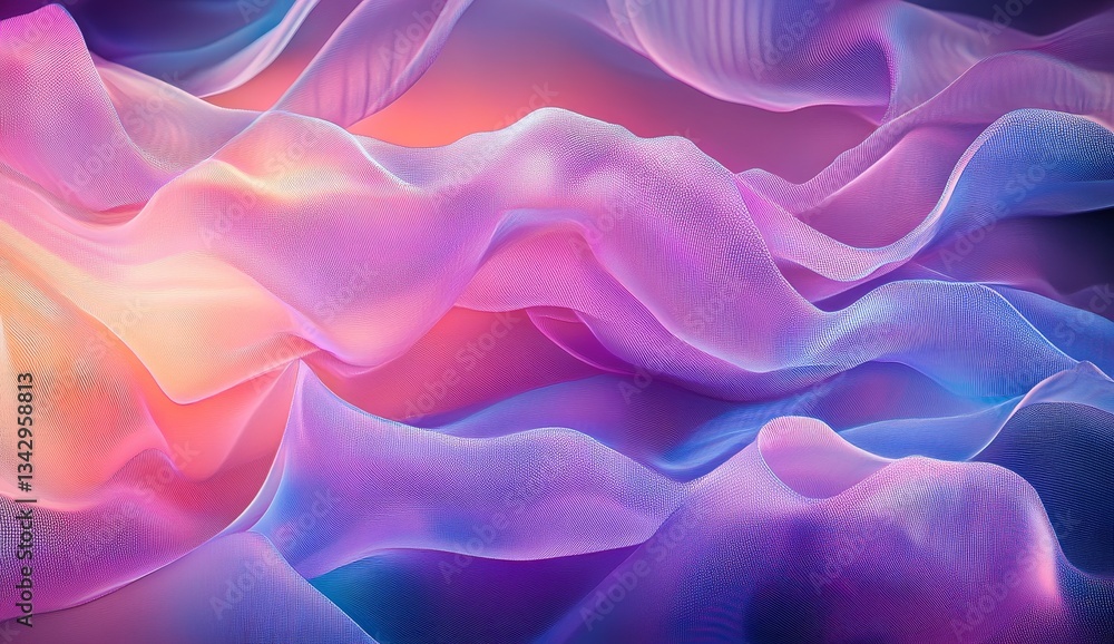 Obraz premium Abstract flowing fabric in vibrant colors