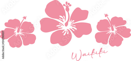 Hawaii flower tropical hibiscus surfer surf  floral funny summer slogan beach beachy ocean flowers swimwear maui tropics Tee t-shirt logo artwork typography tote badge emblem crest Fashion