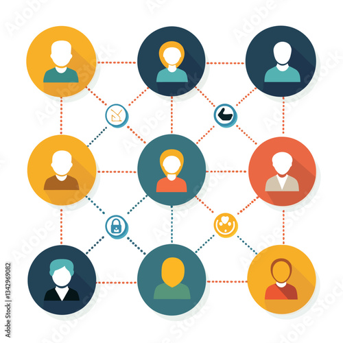 Connected People Network Social Media Communication Collaboration Concept