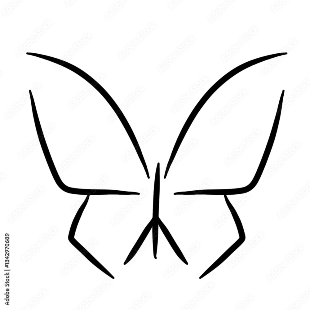 Fototapeta premium black and white butterfly