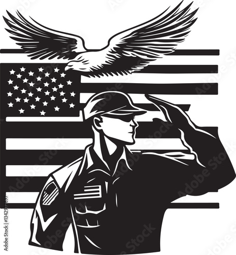 Wallpaper Mural USA Veterans Troops Silhouette Bundle Torontodigital.ca