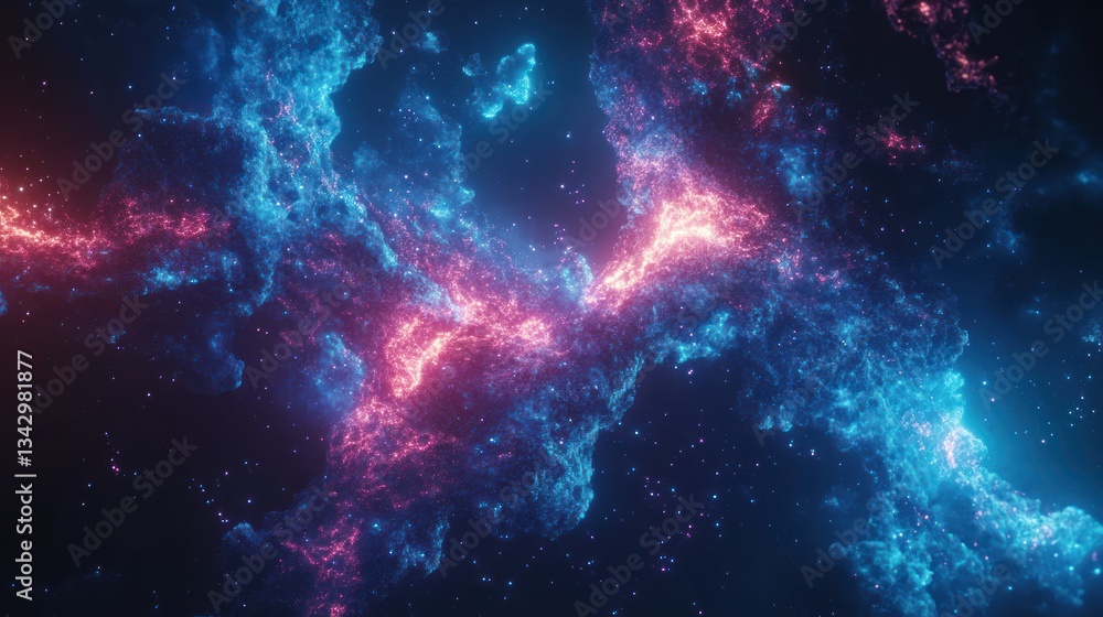 Cosmic Nebula: A Symphony of Blue and Pink Cosmic Nebula: A Symphony of Blue and Pink