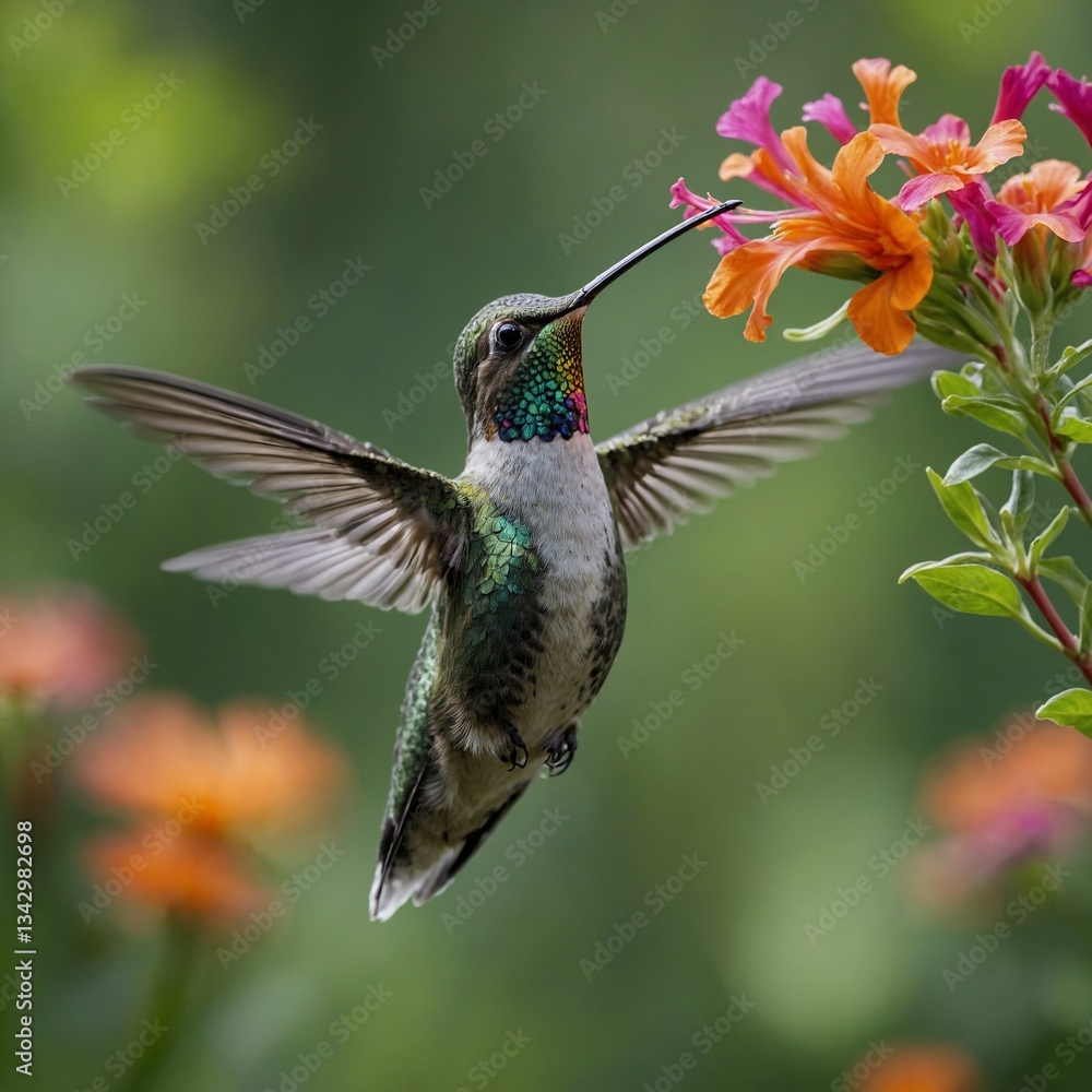Fototapeta premium hummingbird on flower
