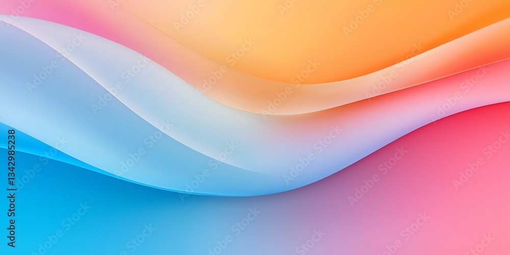 Abstract Background with Colorful Waves and Smooth Gradient Design Abstract Background with Colorful Waves and Smooth Gradient Design
