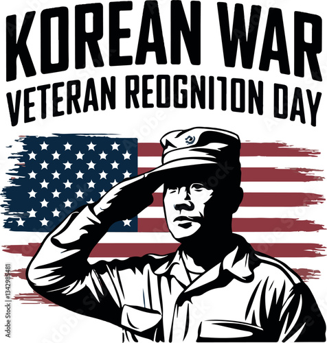 Korean War Veteran Recognition Day T-shirt design, United States Military Army Soldier, Honor, Duty, Service
