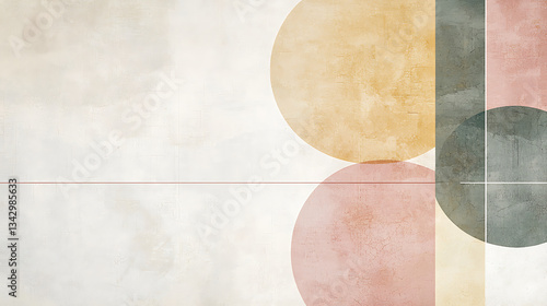 Abstract Geometric Designs with Vibrant Colors and Minimalist Architecture