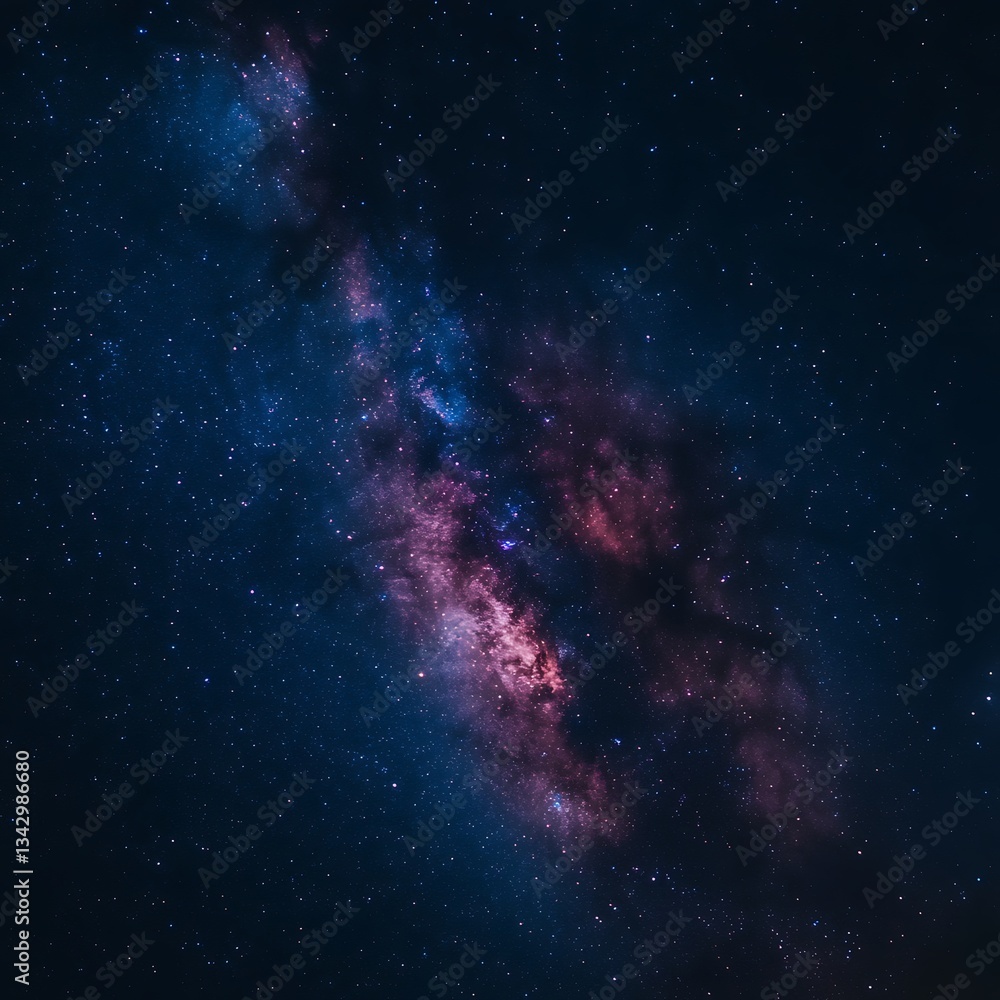 Fototapeta premium Milky Way Galaxy at night, dark background