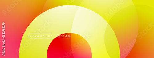 Abstract composition with layered circular elements, blending gradients and soft transitions, creating a sense of depth, motion, and visual harmony