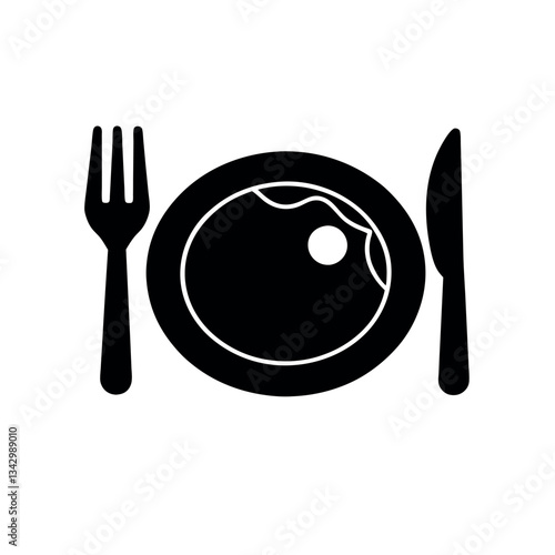 plate with spoon and fork