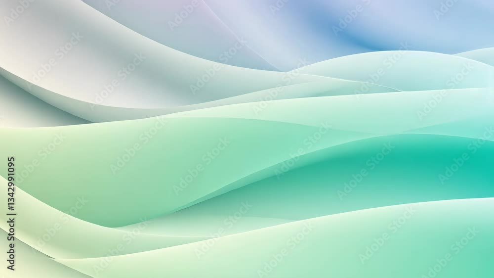 Abstract background with flowing white curves on a gradient of blue and green colors design effect Abstract background with flowing white curves on a gradient of blue and green colors design effect