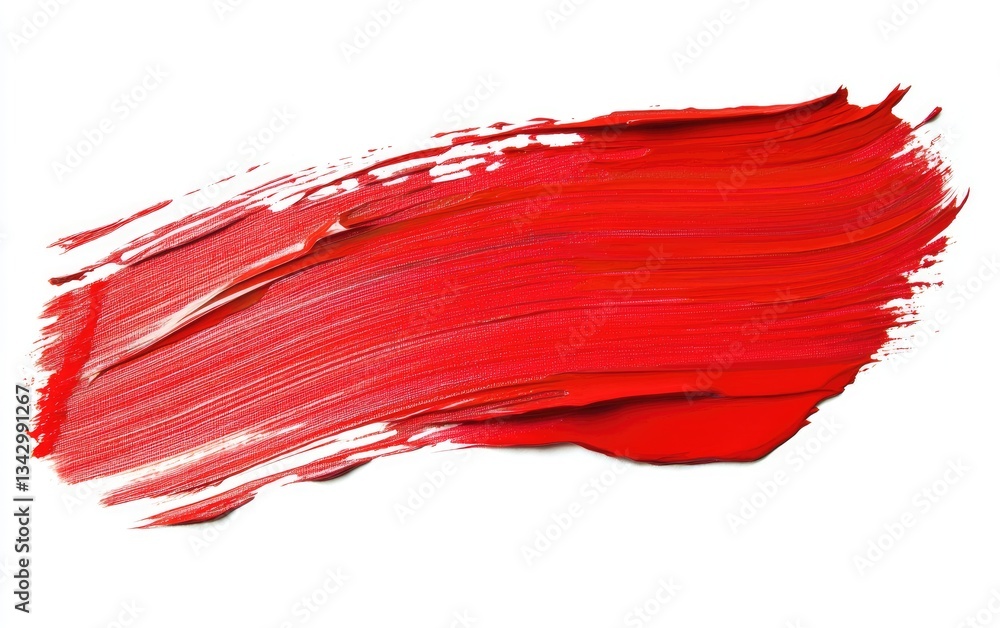 Abstract red paint stroke on white. Abstract red paint stroke on white.
