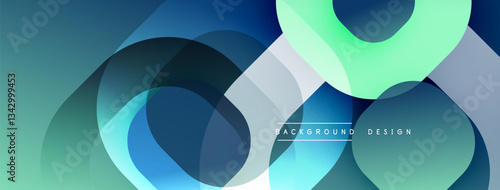 Abstract background with layered translucent gradient shapes