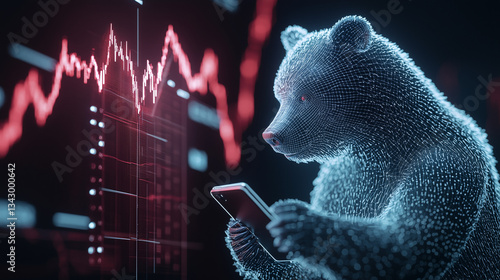 Market Bear: A stylized ima...