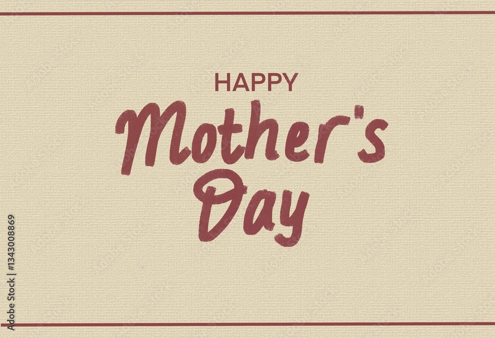 Happy Mother's Day card design with elegant typography and background Happy Mother's Day card design with elegant typography and background