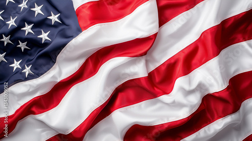 USA Flag: A close-up of the...