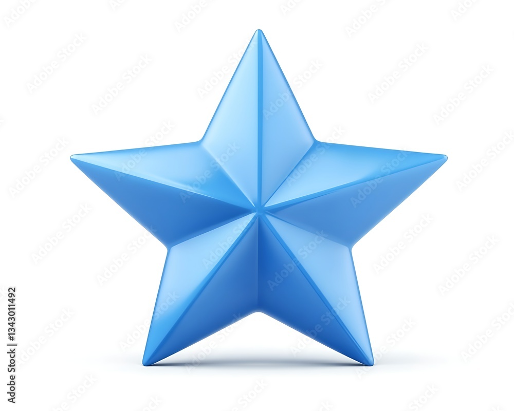 Obraz premium Blue star isolated on white background