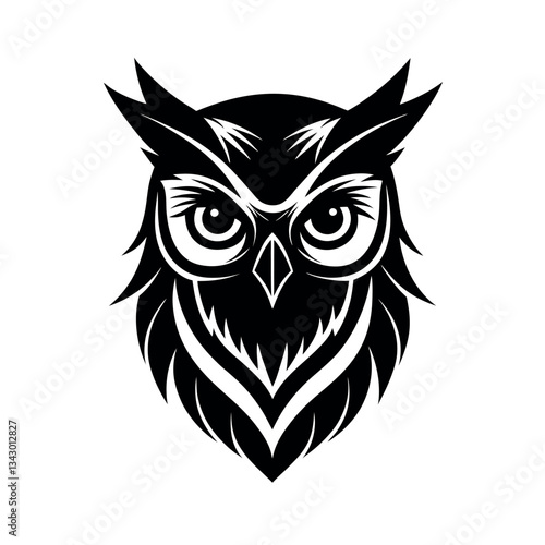 owl on white vector illustration