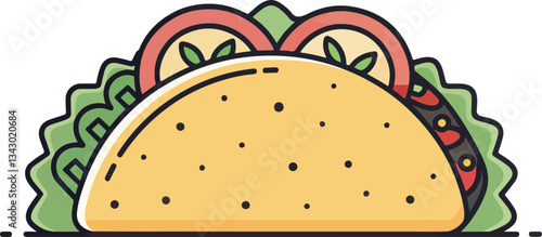 Taco logo and icon design, Taco vector design in isolated background