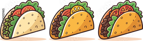 Taco icon design, Taco vector design, Taco Logo design