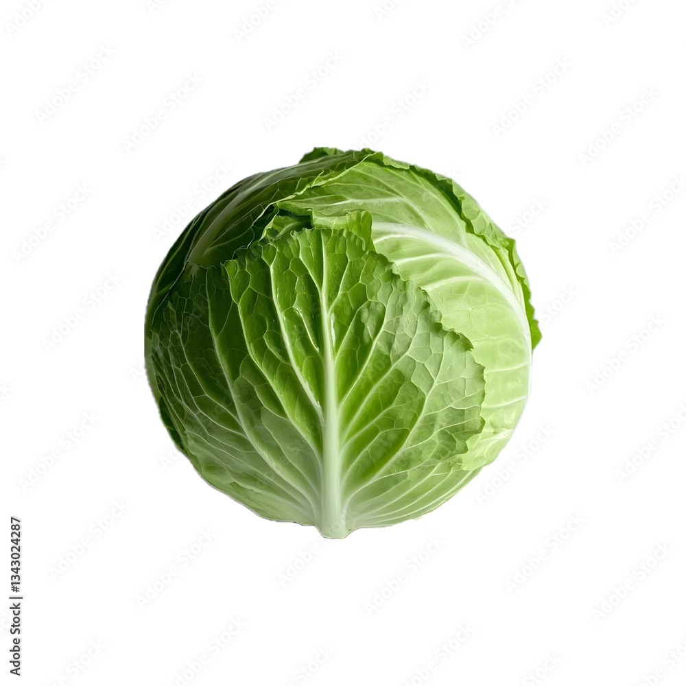 Fresh green cabbage isolated on a white background Fresh green cabbage isolated on a white background