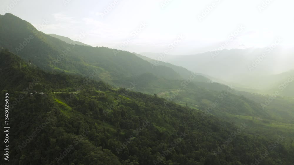 Aerial shot, mountains and jungle of Amazon Ecuador, drone. Aerial shot, mountains and jungle of Amazon Ecuador, drone.