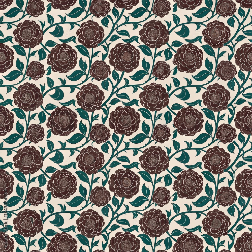 Naklejka premium pattern of various flowers 